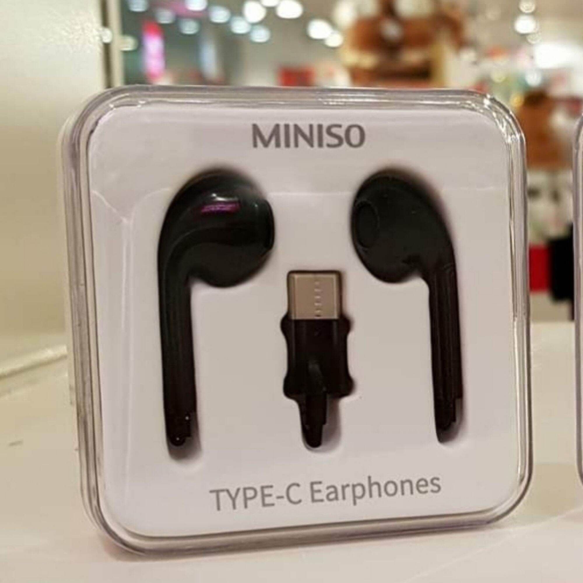 TYPE C EARPHONES by Miniso BLACK OR WHITE Lazada PH