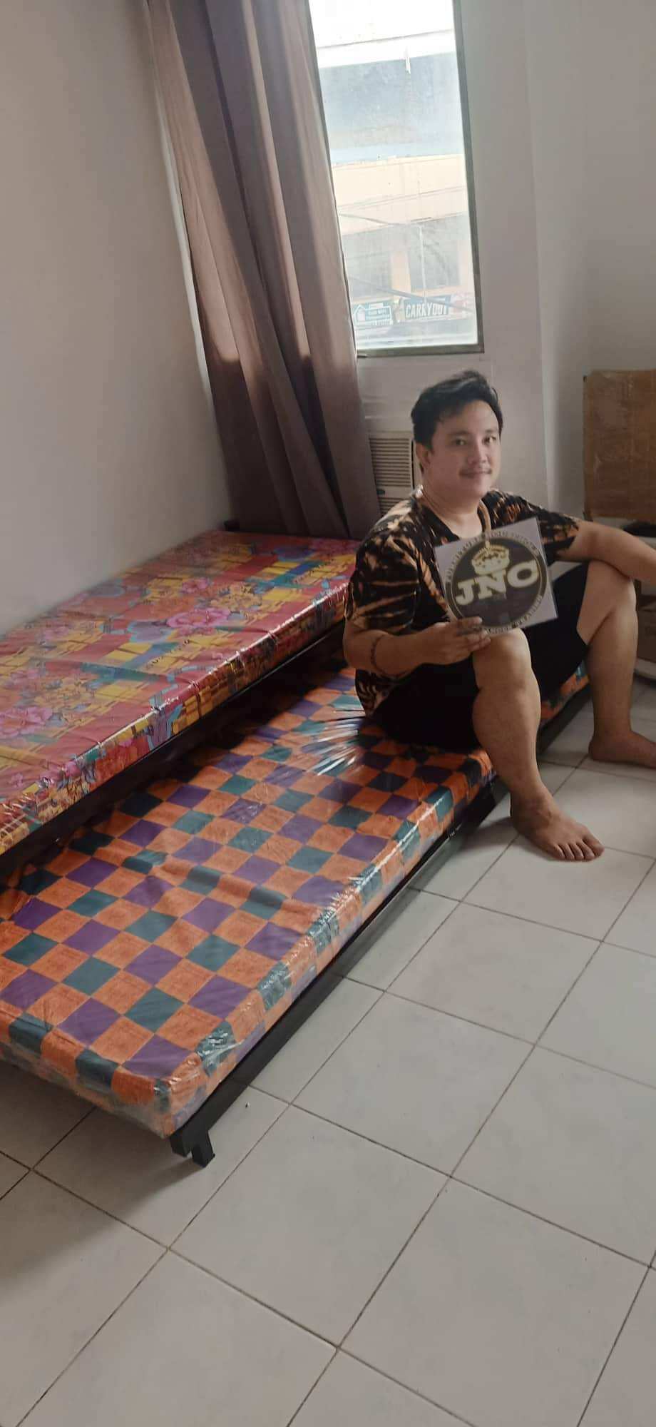 beds double deck SINGLE BED FRAME with PULL OUT and DURA FOAM MATTRESS