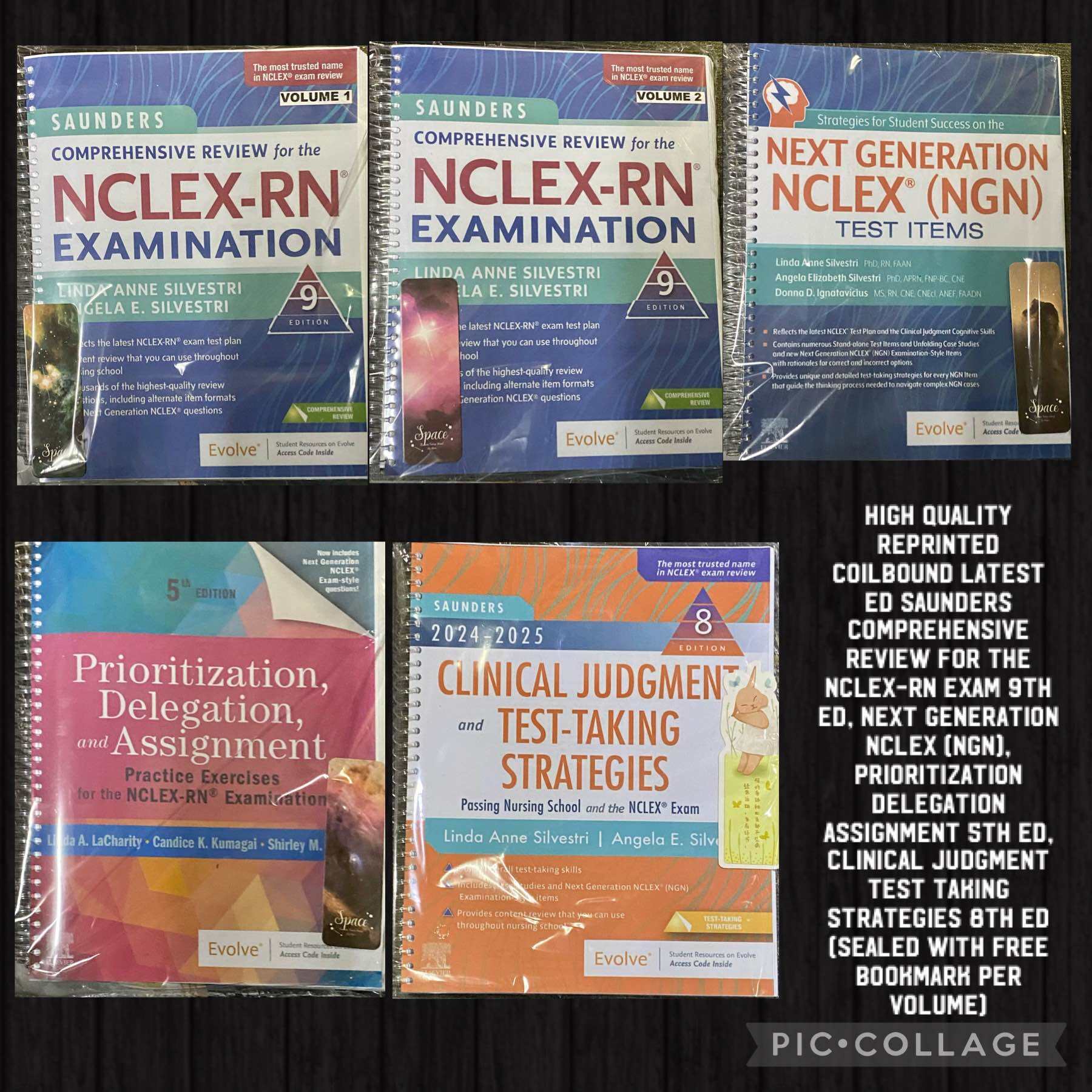 Nursing Books Bundle Saunders NCLEX RN Examination 9th Ed Next ...