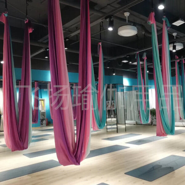 Blue Song New One-Piece Seamless Elastic Fabric Yoga Suspension Lounger Color Gradient Gravity Defying Air Yoga Hammock Set Presyo 1,462 Piso*Libreng Shipping