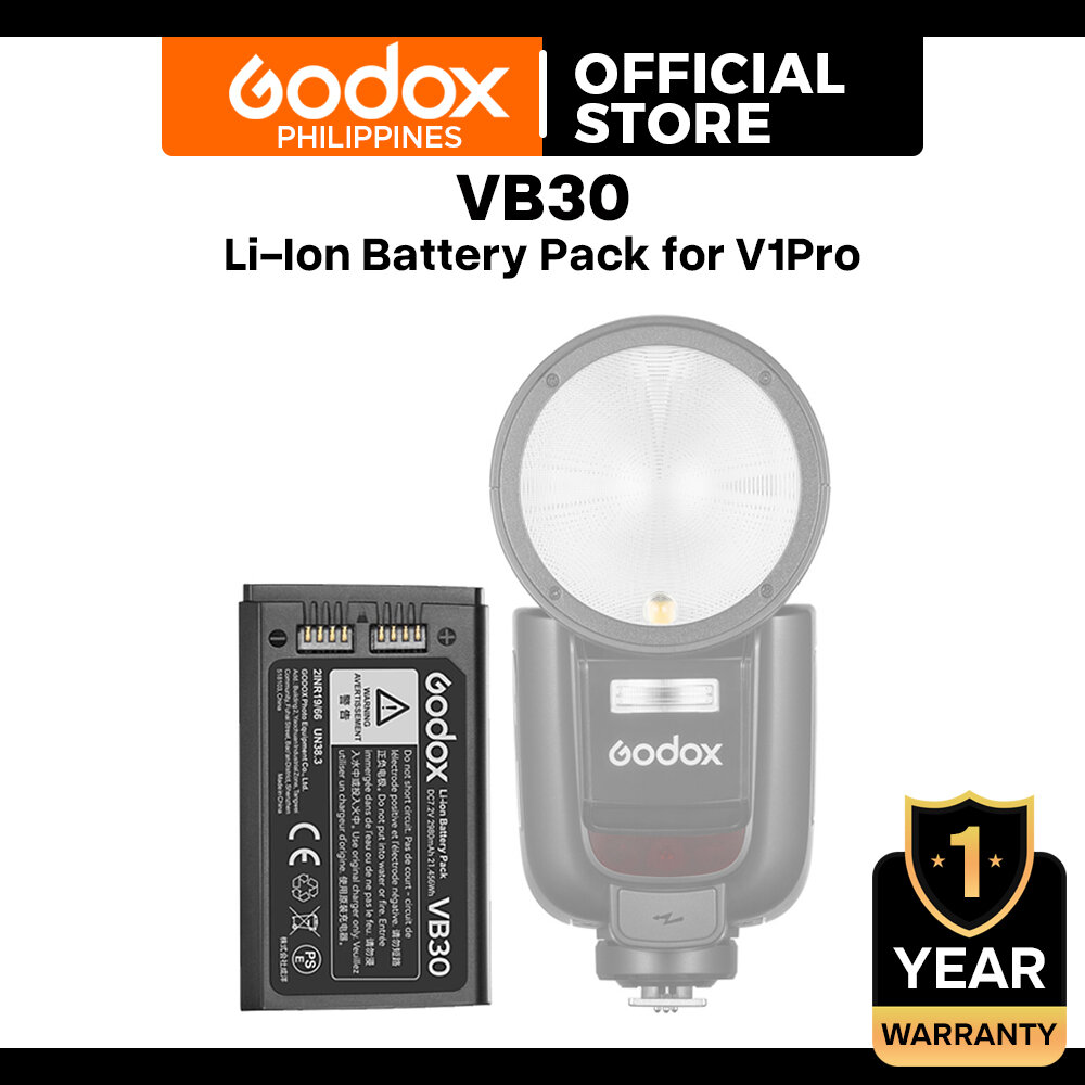 Shop Generic Godox VB30 Battery 7.2V 2980mAh Rechargeable Li-ion Battery For Godox V1 Pro Series Flash Speedlite Accessory Ze 224784772
