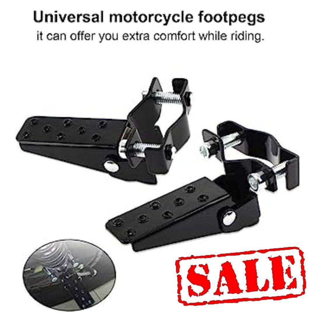 HONDA TMX SUPREMO FOOTREST MOTORCYCLE 1 PAIR (black) Foldable