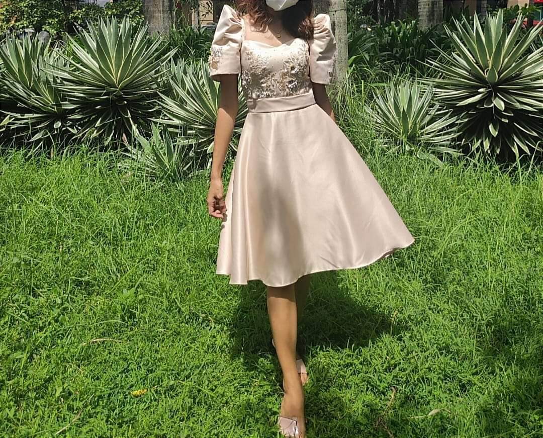 Shop Knee Length Modern Filipiniana Dress Online with Best Discounts and  Low Prices | Lazada Philippines