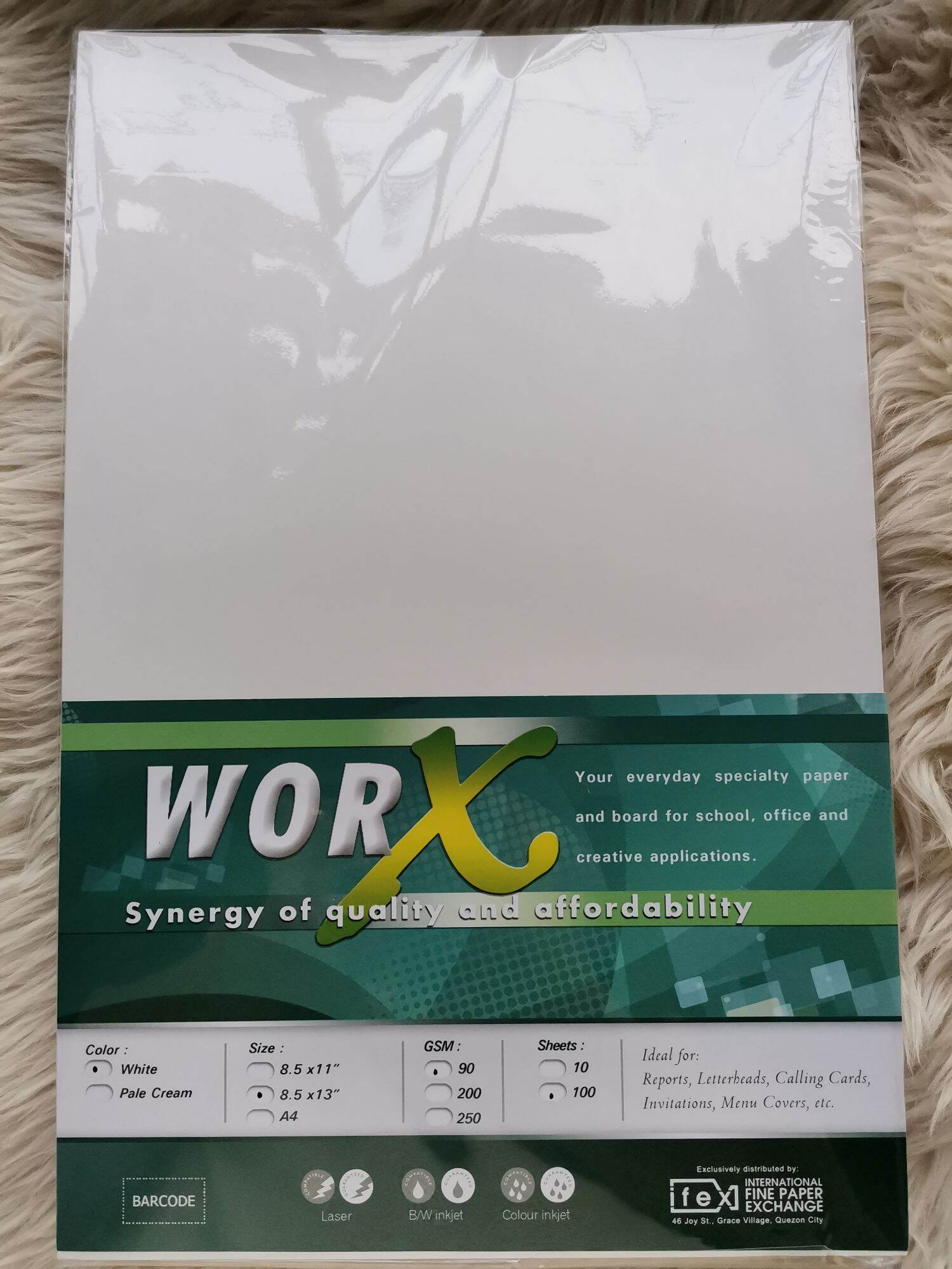 Worx Specialty Paper 200gsm 90gsm White Pale Cream 100 sheets