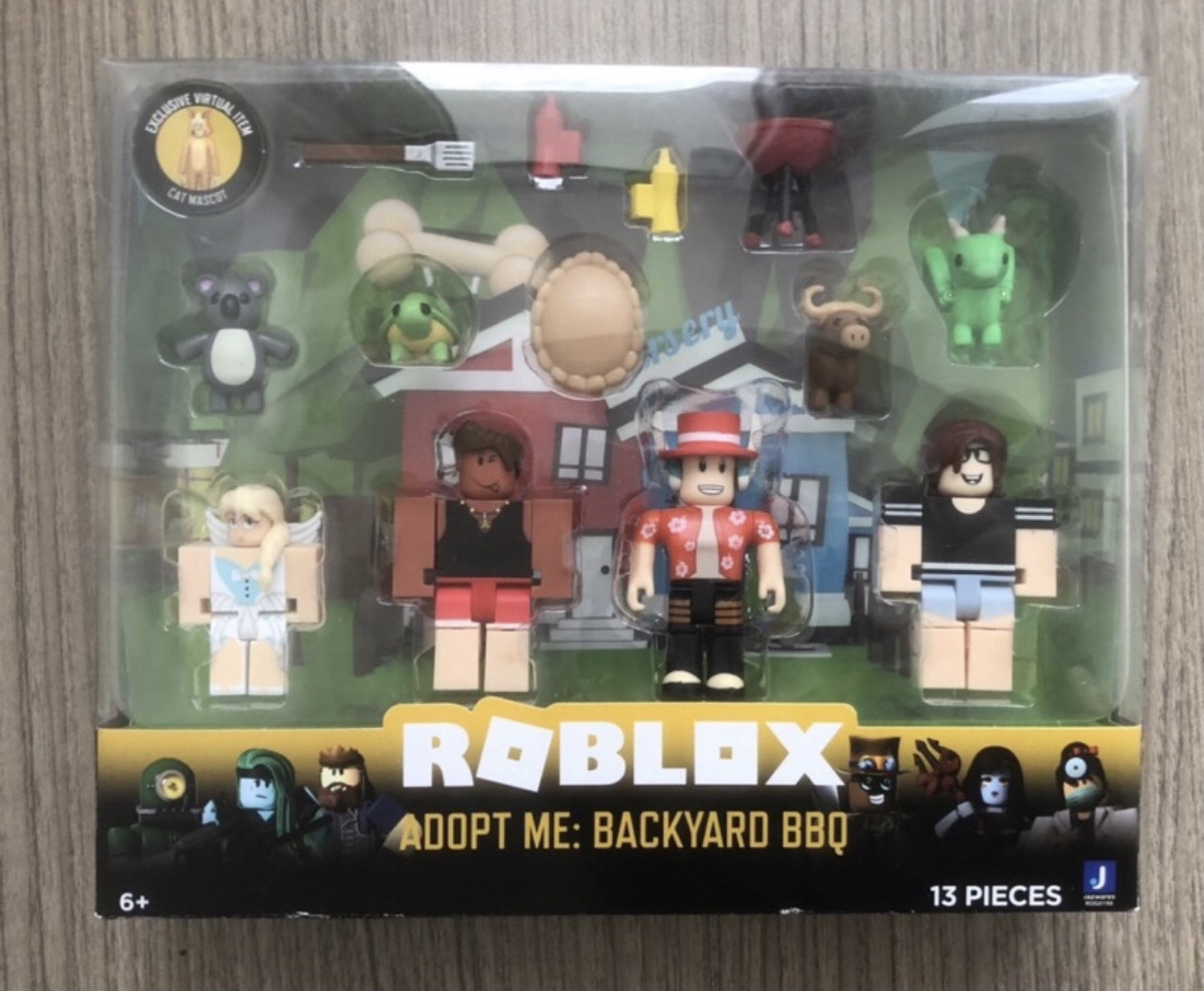 Roblox Celebrity Collection Adopt Me Backyard BBQ Four Figure Pack 13 Piece  NEW 