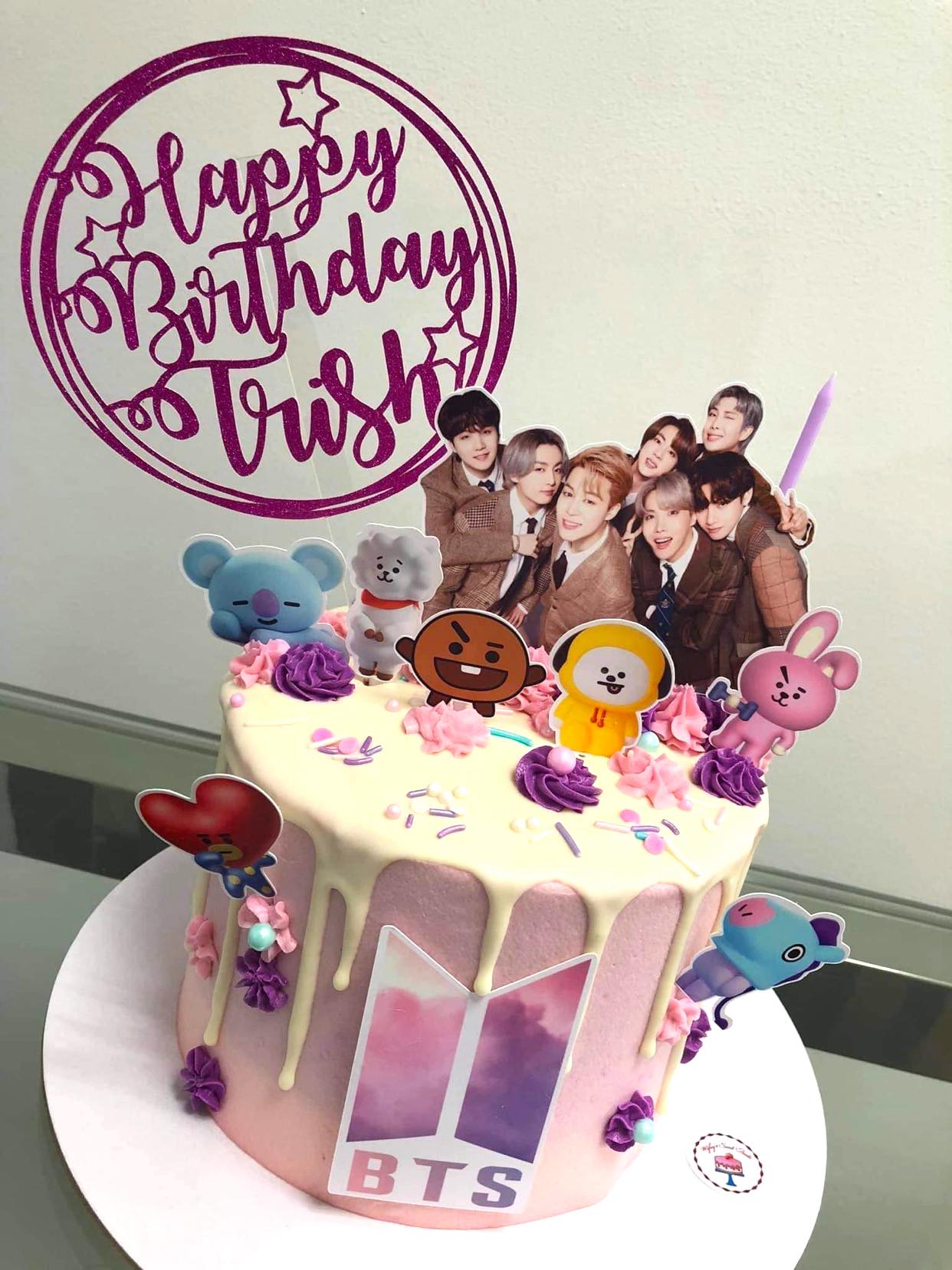 Edible BTS Logo Cake Topper 4
