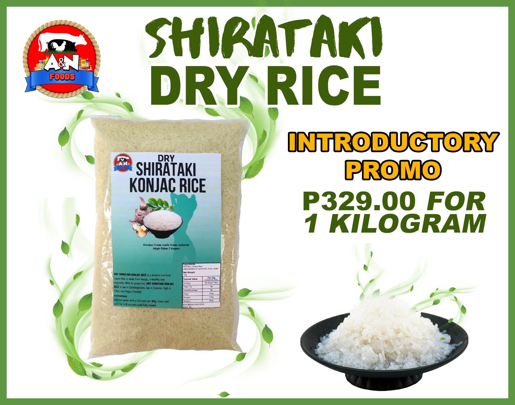 Dried/ Dry Shirataki Rice / Konjac Keto Low Carb / 1 kilogram | Lazada PH