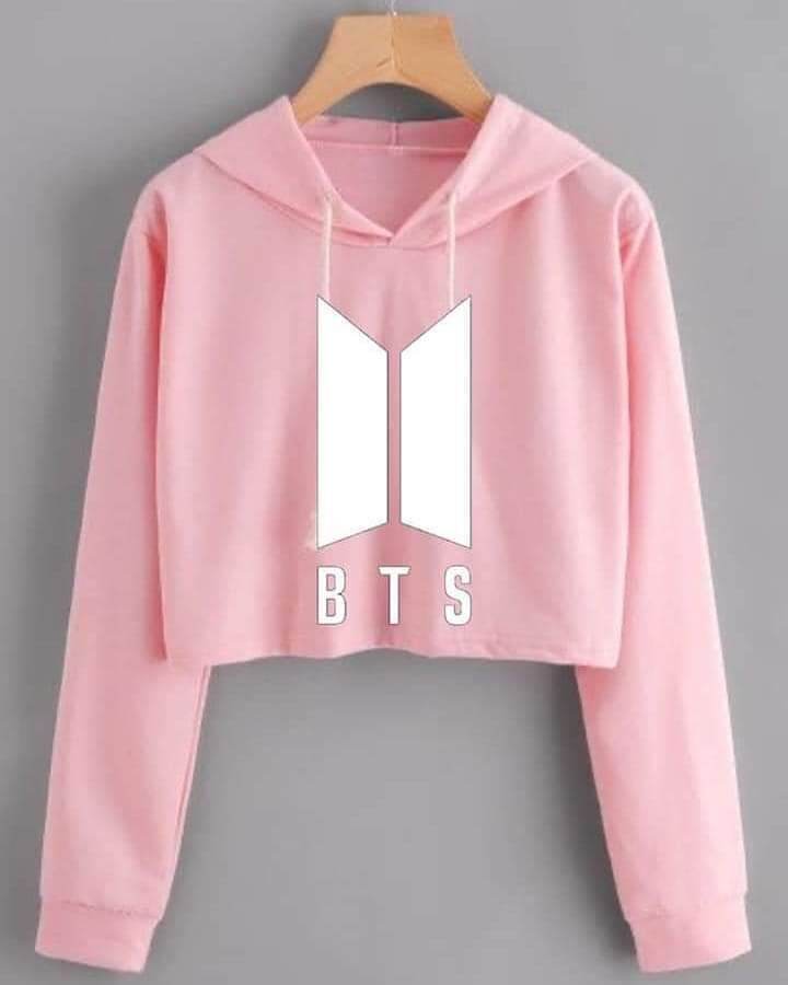 Bts cropped outlet hoodie