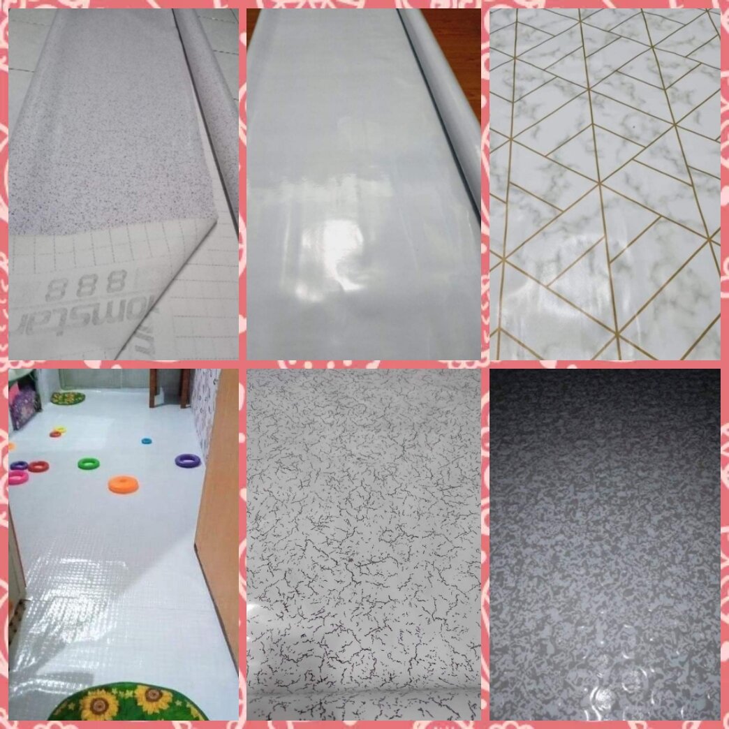 Rubberized Linoleum Floor Matting - White and Other Designs