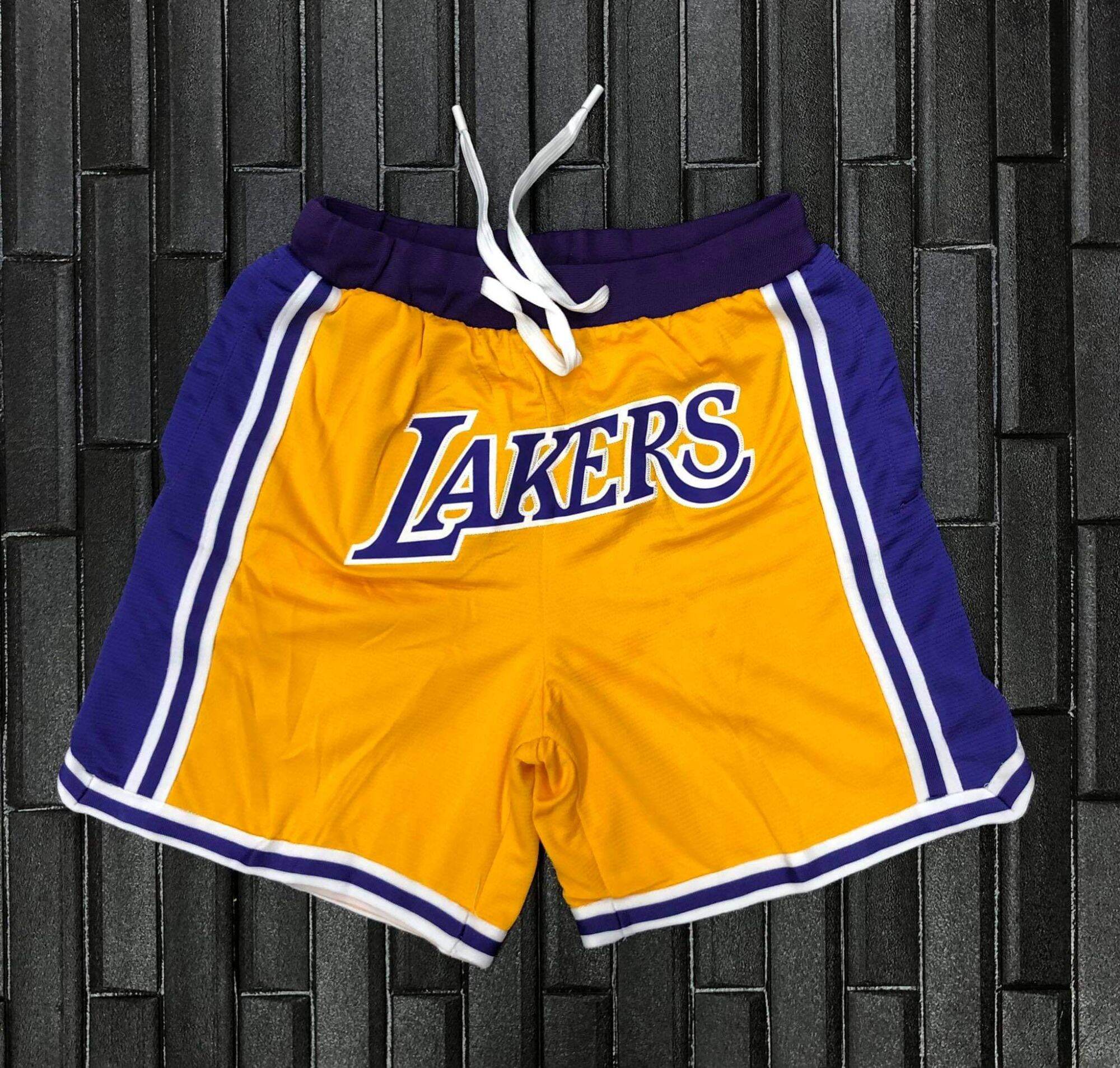 Lakers Jersey Short Emdroider Logo 