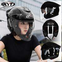 KYT | RA Motorcycle Helmet 3/4 Half Face Helmet for Women Spring Summer Riding with Large Tail Wing Aerodynamic Design Imported Original Product
