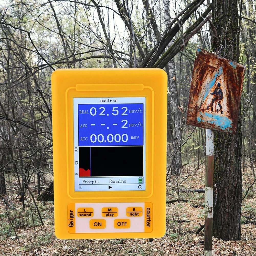 BR-9C 2-in-1 Handheld Digital Display Electromagnetic Radiation Nuclear Detector Emf Geiger Counter Full-functional Type Tester