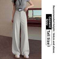 YAYANGREN | Beige Summer Thin Loose Straight Leg Trousers