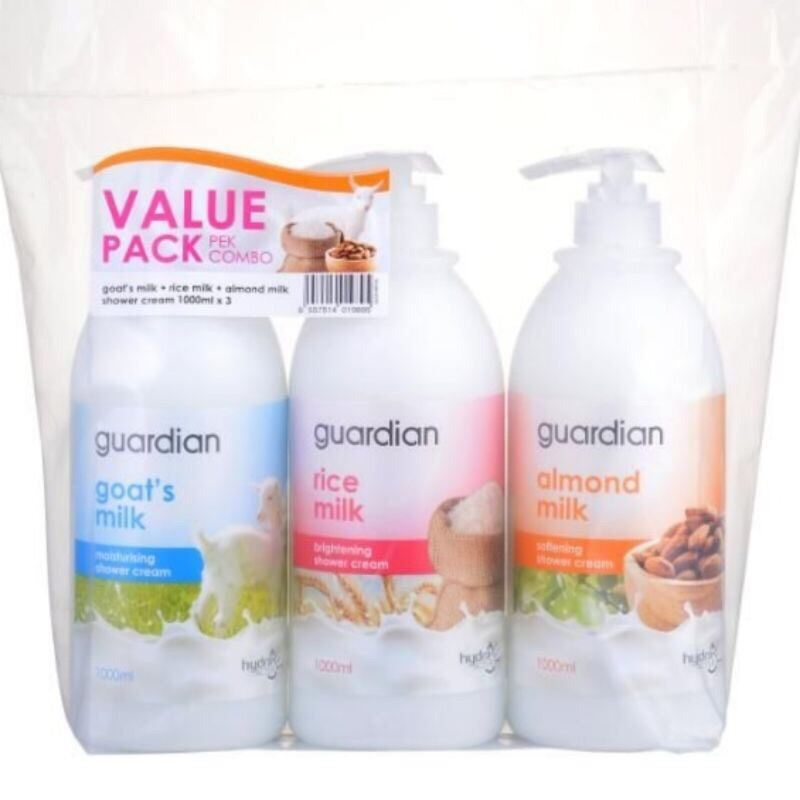 Guardian Goats Milk Body Wash 1L + Rice Milk Body Wash 1L + Almond Milk Body Wash 1L Lazada PH