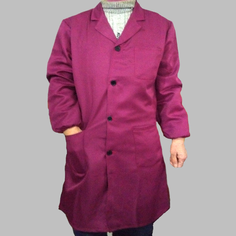 Smock Coat Blue Hexagram Male Doctor Lab Coat Dark Long Test White