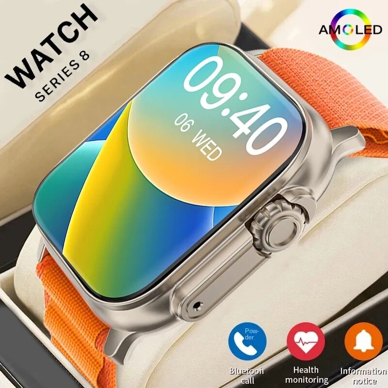 New For Apple Series 9 Watch HK8 Promax Smart Watch Men Compass Gps Sports Watches Women Nfc IP68 Waterproof BT Call Smartwatch