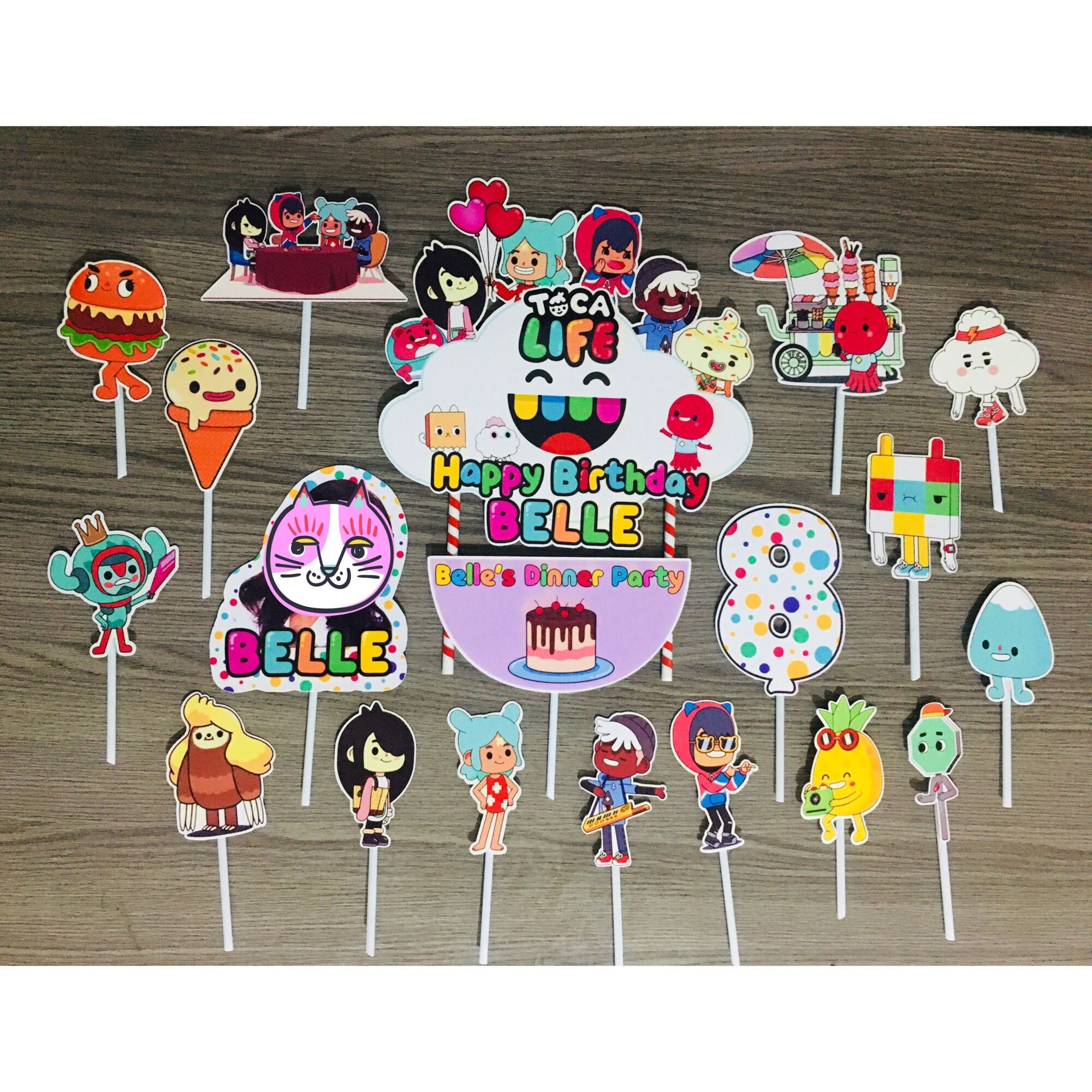 TOCA BOCA Cake topper, Toca Boca Characters