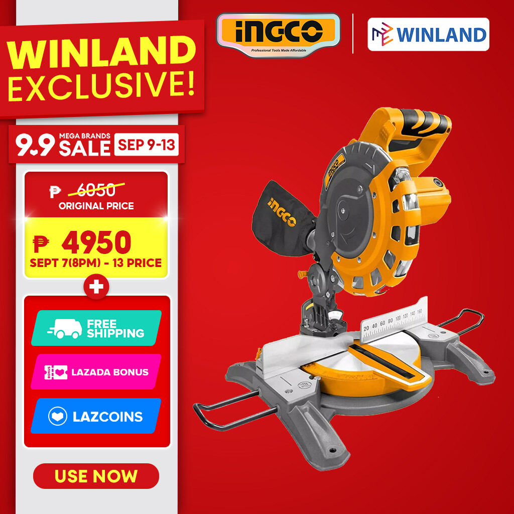 INGCO by Winland 8" Miter Saw Mitre Saw 1400W BMS14007