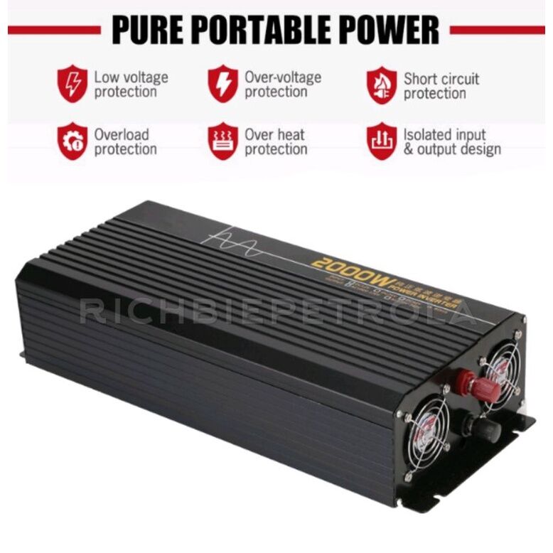 Power Inverter 2000 watt Solar Inverter Pure Sine Wave 12v to 220v