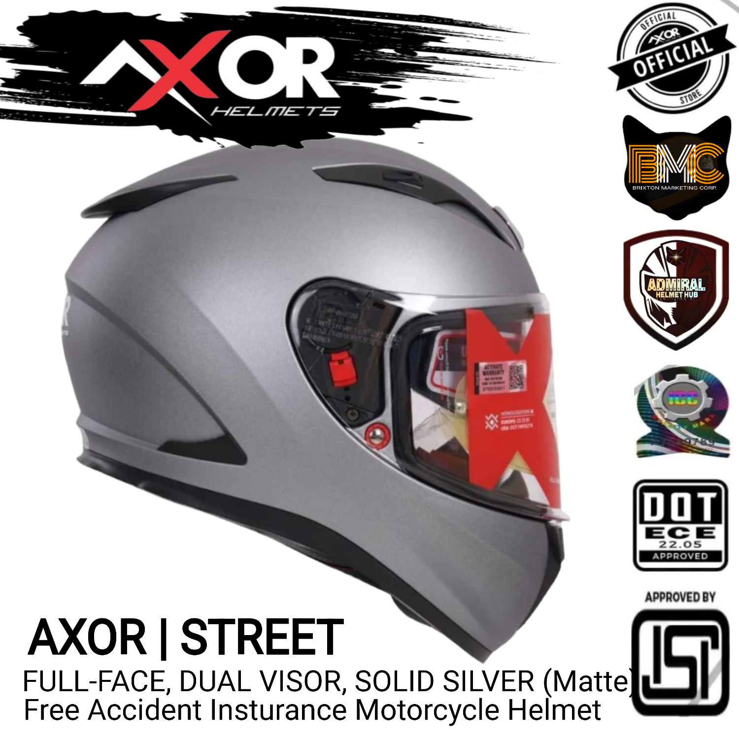 Axor Apex Hex 2 Gloss Blue Red Helmet – Destination Moto