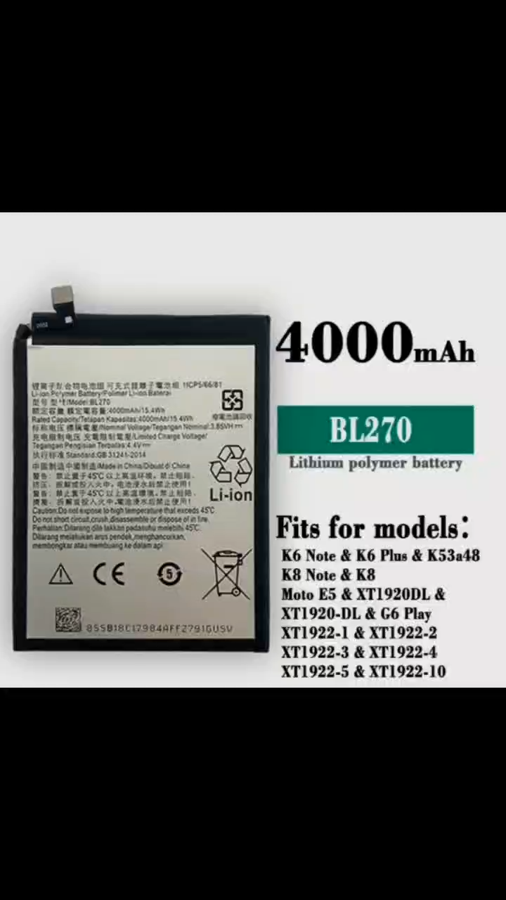 Bl270 Battery Lenovo K8 Note 5000mah Battery Original Lenovo K8