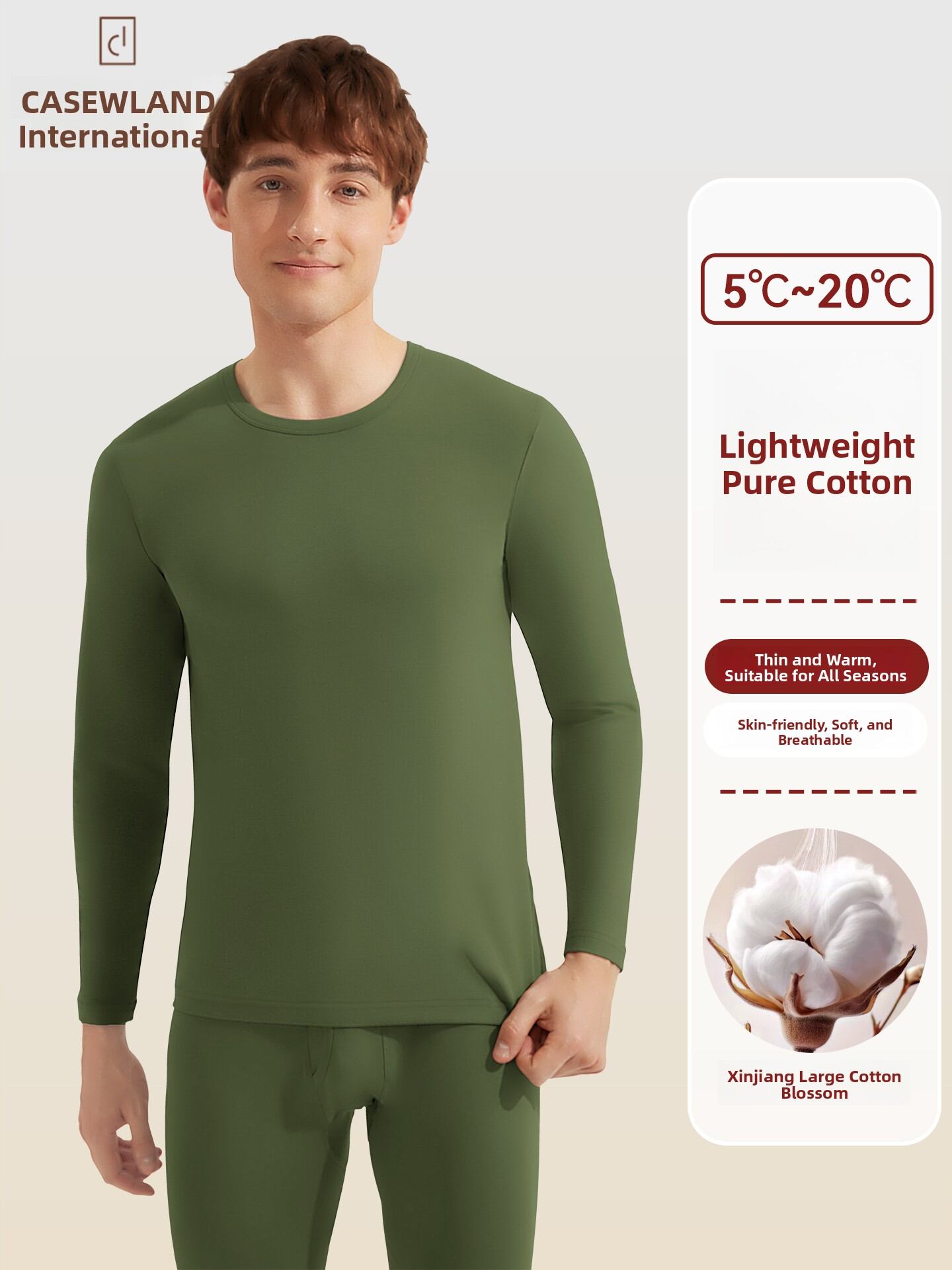 CASENLAND | Warm Lightweight Cotton Underwear Set Presyo  1,519 Piso*Libreng Shipping