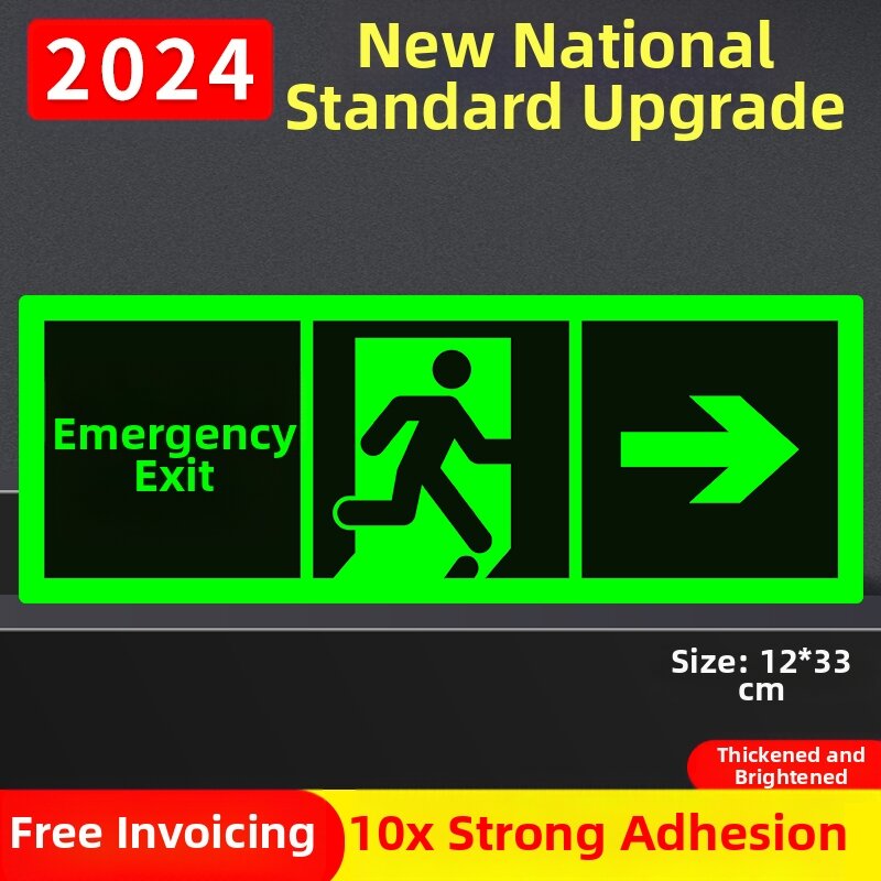 Safety Exit Sign Fire Escape Directional Wall Stickers | Lazada PH
