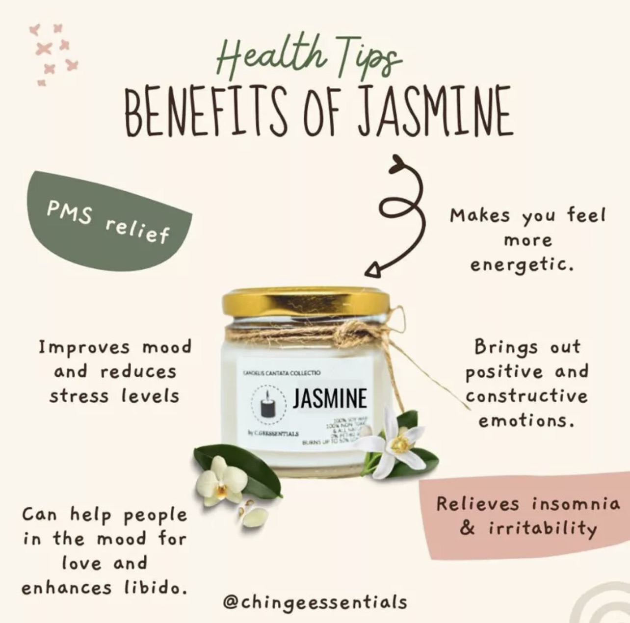 Jasmine I Premium Quality Soy Wax Scented Candle | 120ml & 50 ml ...