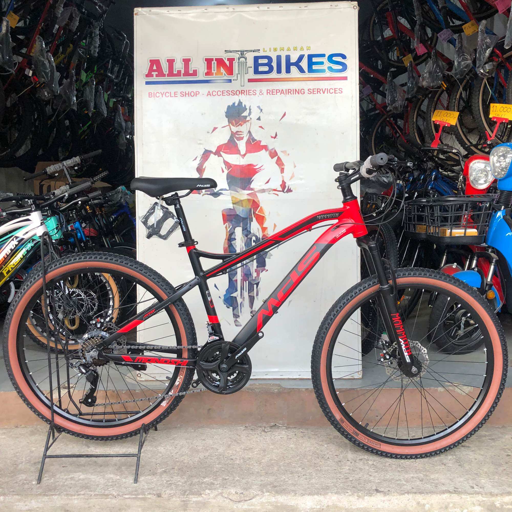 Monoshi Mammoth 26er Mountain bikes Alloy Frame 3*7Speed With