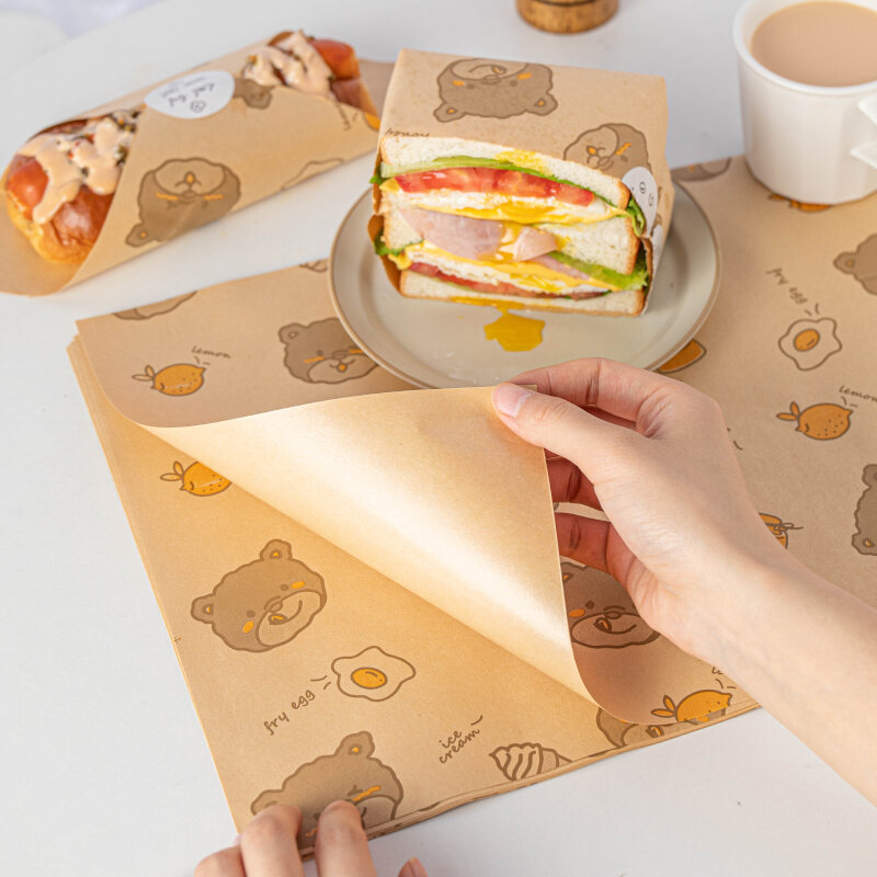 30pcs Bunny Printed Food Wrapping Paper, Sandwich Wrap Paper For Grease  Resistance, Perfect For Rice Ball, Handheld Cake, Hamburger, Fries, Etc.