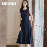 Roey s house | Spring Navy Business Casual Fitted Blazer Jacket
