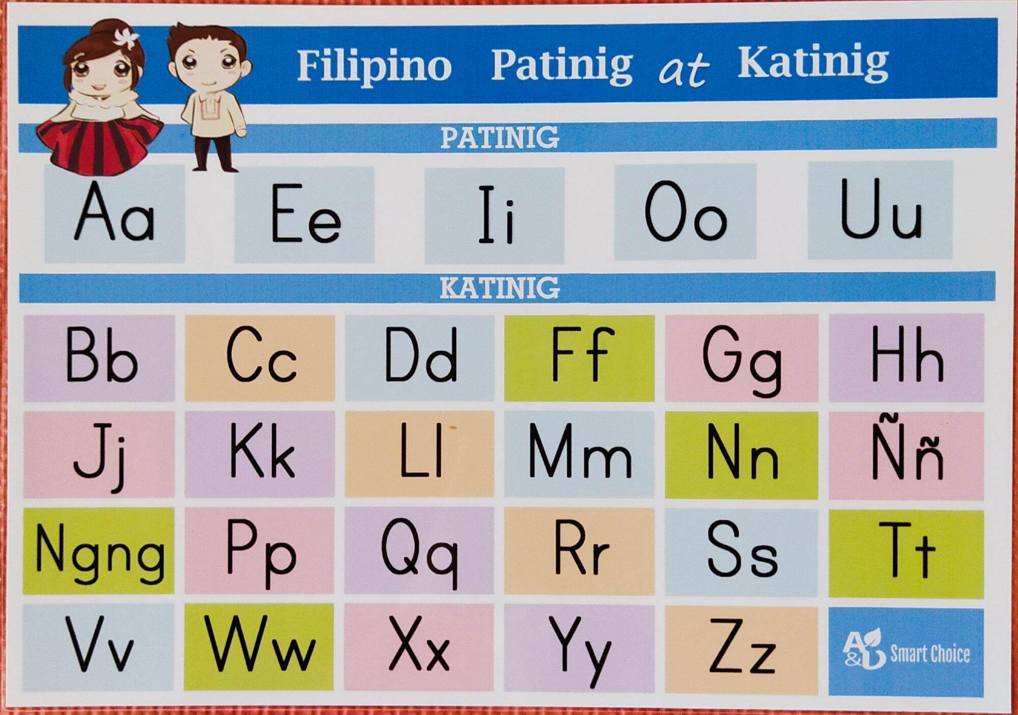 Alpabetong Filipino L Filipino Alphabet Educational Chart Laminated 