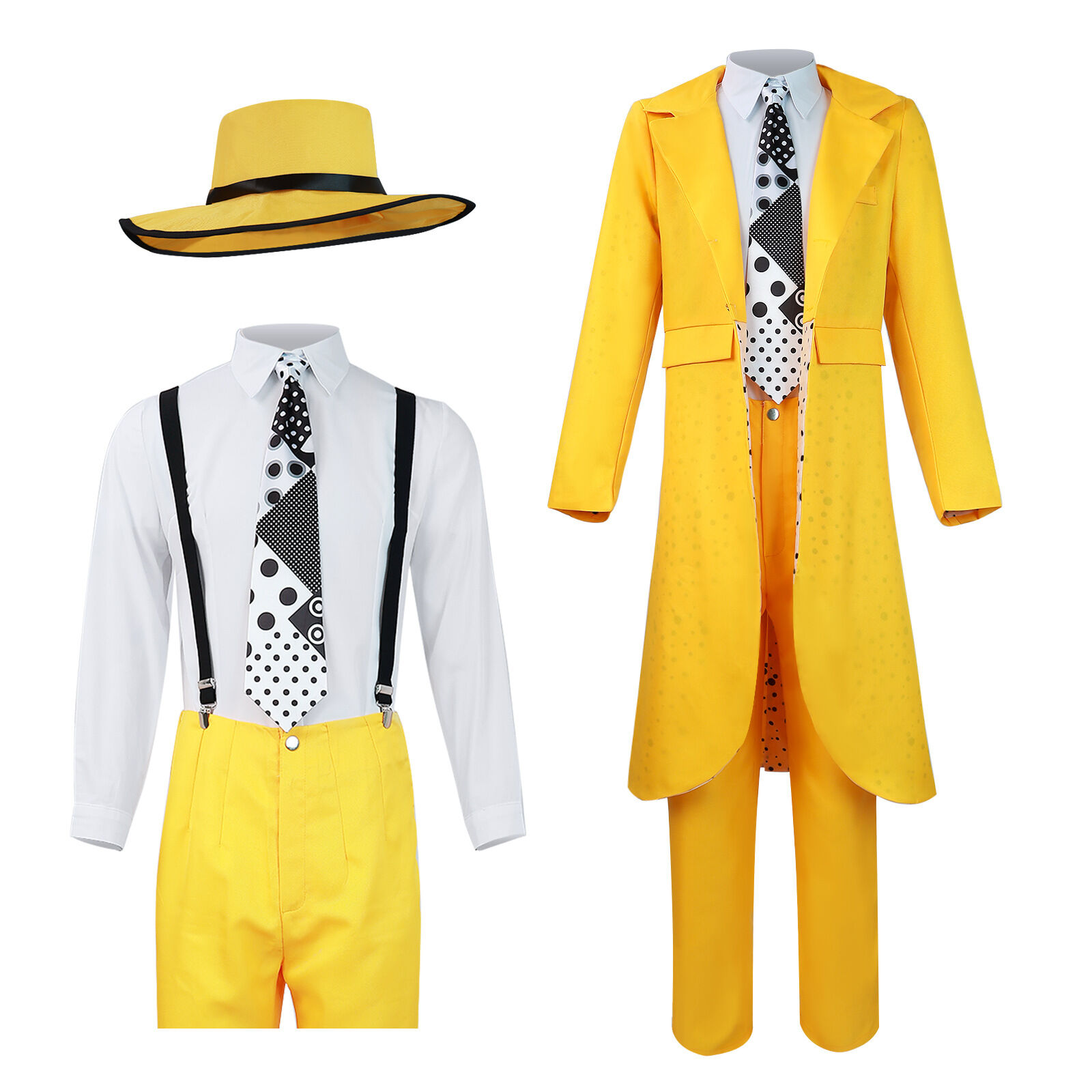 Jim Carrey Mask Man Cosplay Suit Halloween Costume Transforming Freak Cosplay Outfit for Games And Anime Conventions Presyo 2,973 Piso*Libreng Shipping