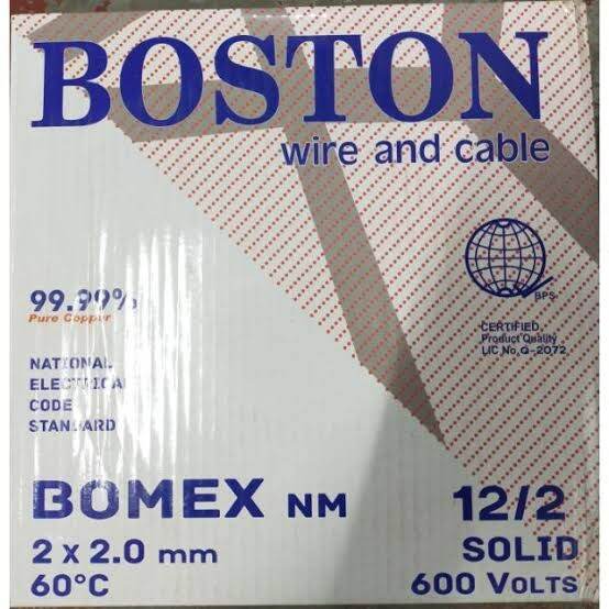 Boston pDX wires: 14/2c, 12/2c, 10