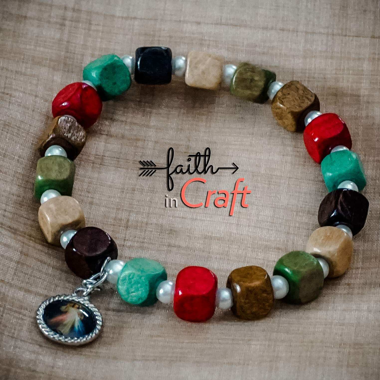 Divine Mercy Wooden Religious Bracelet Lazada PH