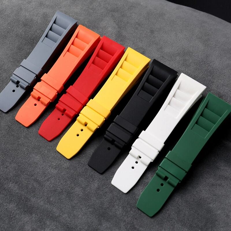 Rubber Strap Fit Richard Mille Richard Miller Soft Silicone Watch Strap  RM-11