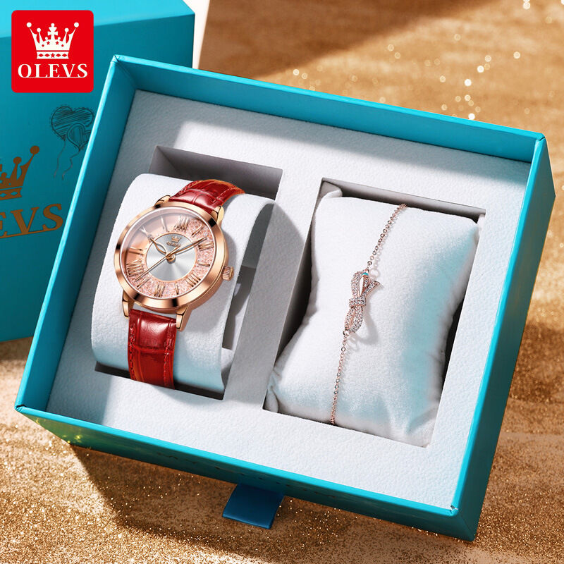Ebohr Flagship Store Women's Automatic Mechanical Watch Waterproof Fashionable Trendy New Model round Dial Leather Strap Presyo  2,923 Piso*Libreng Shipping