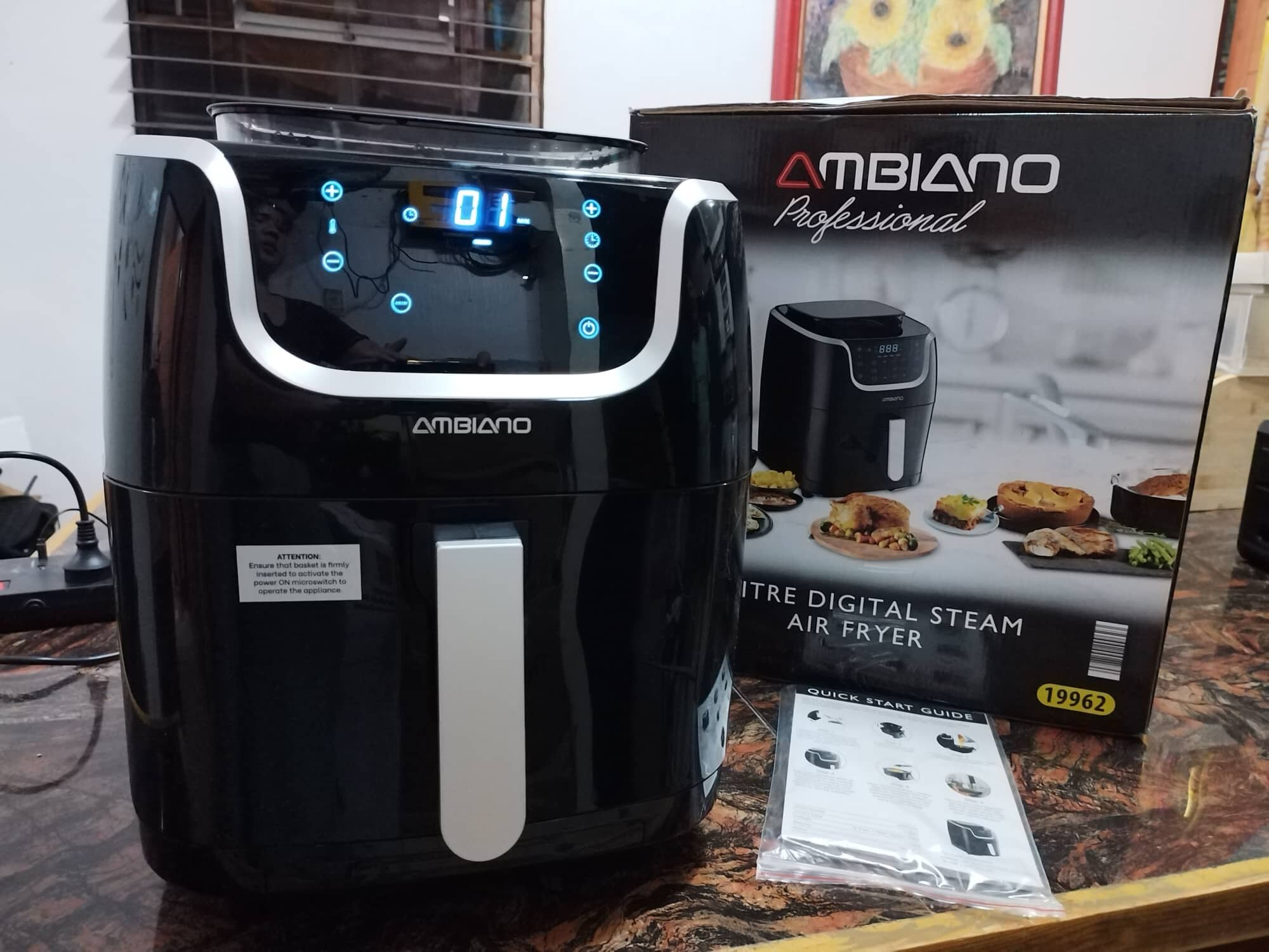 Ambiano 7 Liters Digital Airfryer + Steamer in one Lazada PH