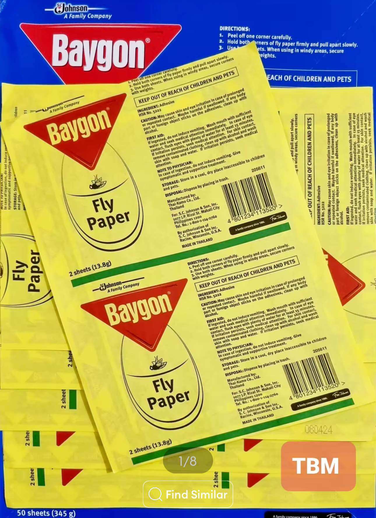 Baygon Fly Paper Pack of 6s (12 Sheets) KAMOI 6s - Image 2