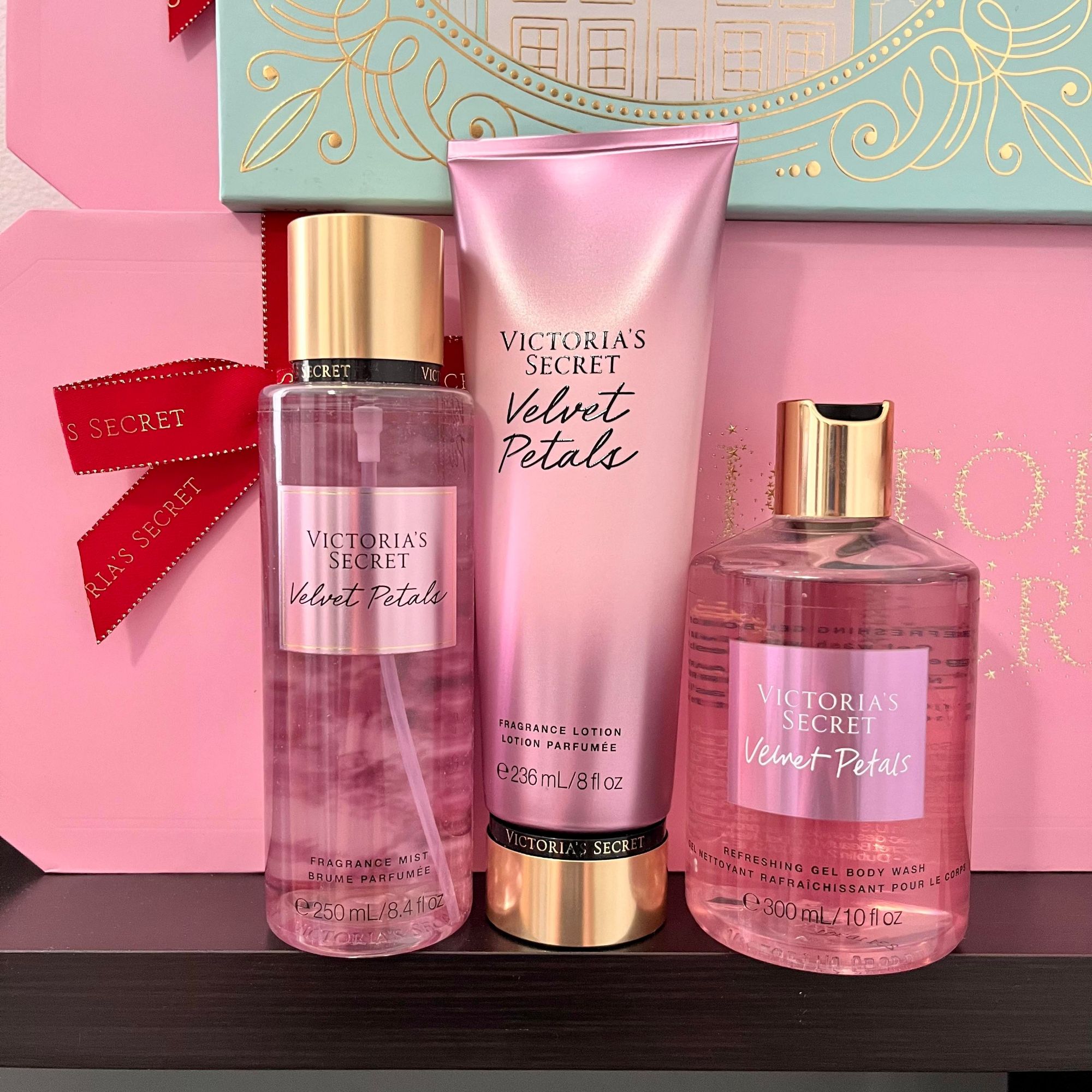 Velvet Petals Victoria's Secret Perfume Mist, Lotion, Shower gel/body wash  Original and Authentic VS from US, best seller scent