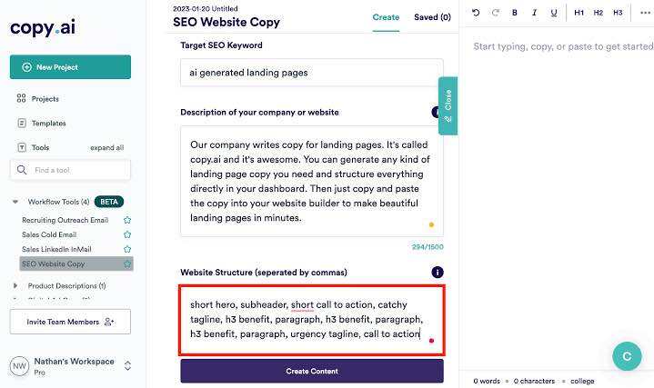 Copy.ai Premium Account. 