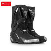 MOTOWOLF | Breathable Impact Resistant Motorcycle Racing Boots for Men Off Road Adventure Riding Shoes Waterproof Long Journey Fall Protection Autumn Winter Gear