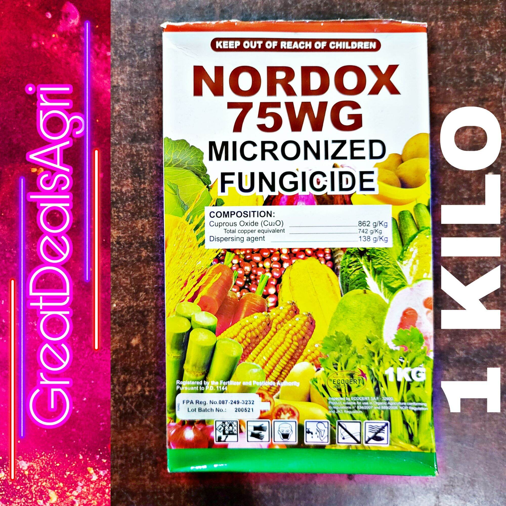 NORDOX 75WG COPPER FUNGICIDE FOR PLANTS AND ORNAMENTALS (1 KILO) BY