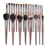 OVW | OVW Natural Goat Hair Makeup Brushes Set Professional Kit brocha maquillaje pedzle do makijazu blending smudging brush shader