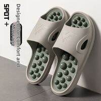 XMAW | Mens Anti-Slip Massage Slippers with Acupressure Beads for Home Indoor Use Breathable PVC Slippers for Bathing Summer Comfort