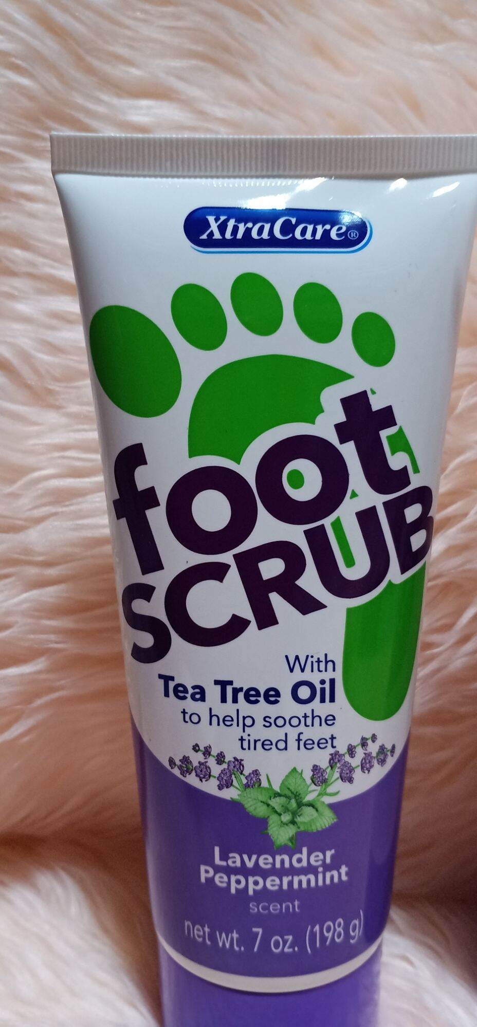 XTRACARE FOOT SCRUB WHIT TEA TREE OIL 7oz/198g