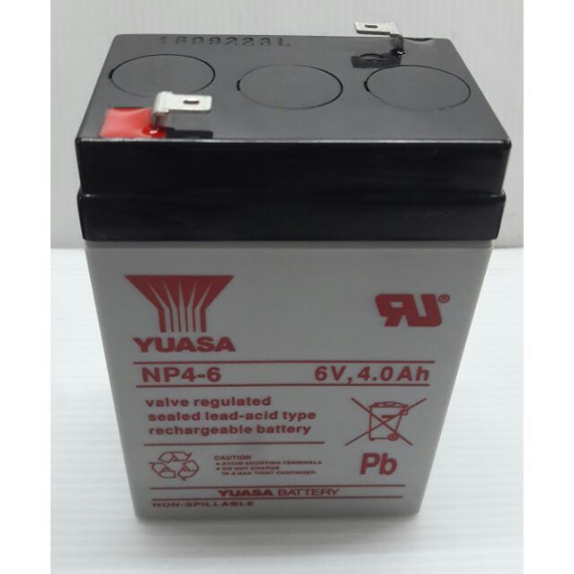 6v 4.0Ah Rechargeable Sealed Lead Acid Battery | BG-640