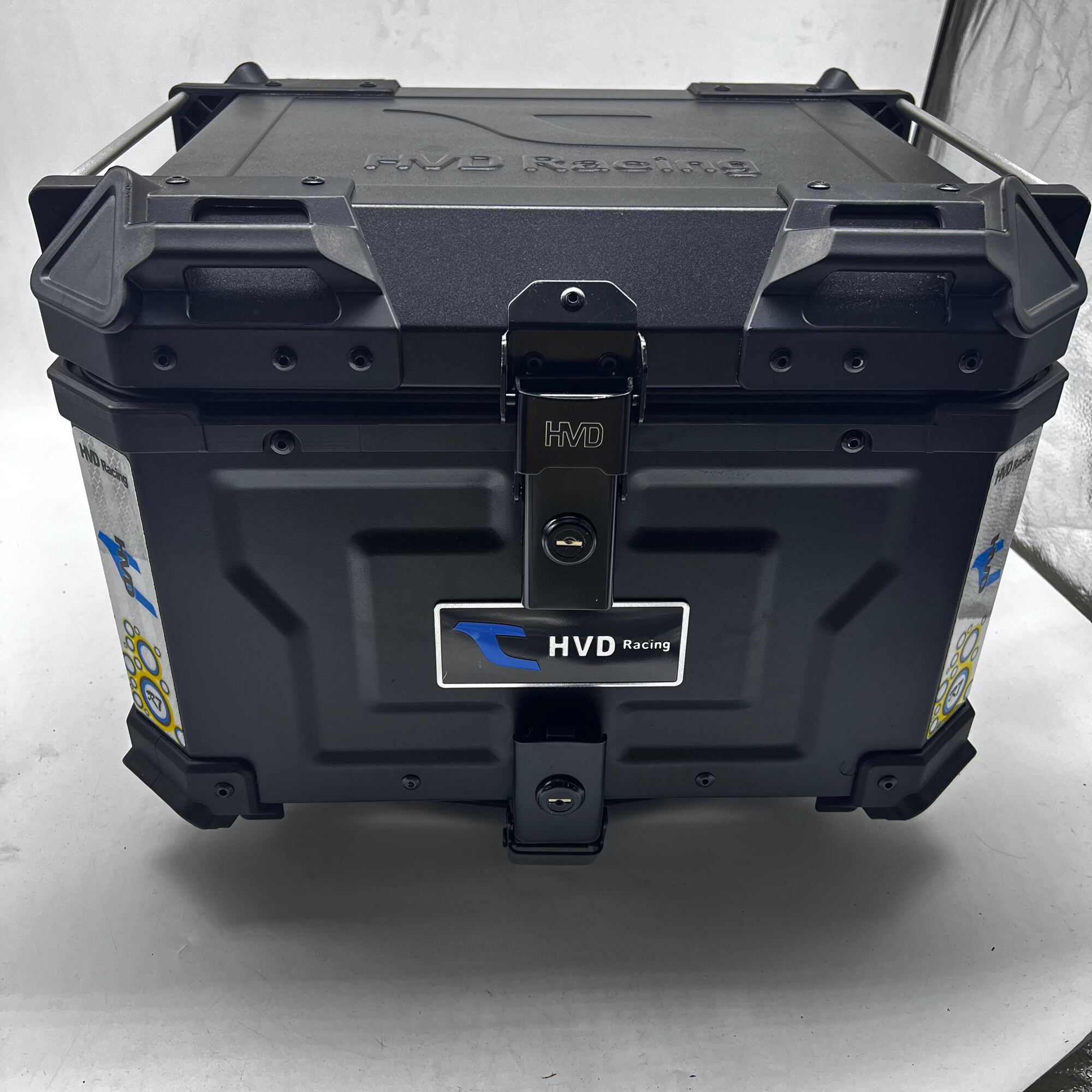 Motorcycle Top box R9 HVD TOP BOX ALLOY black/silver/white 36L/45L