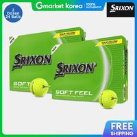 Srixon | 2 Dozen (24 Balls) Dunlop Korea Soft Feel 14 Golf Balls Unisex Yellow 2-Piece 12 Balls