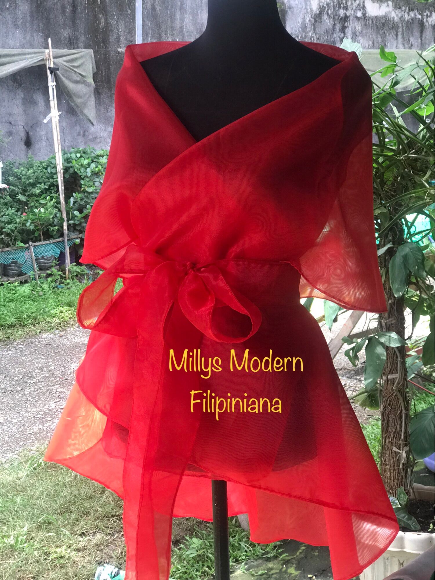 open lace back dress Luisa Mestiza Bolero in Red main image 1